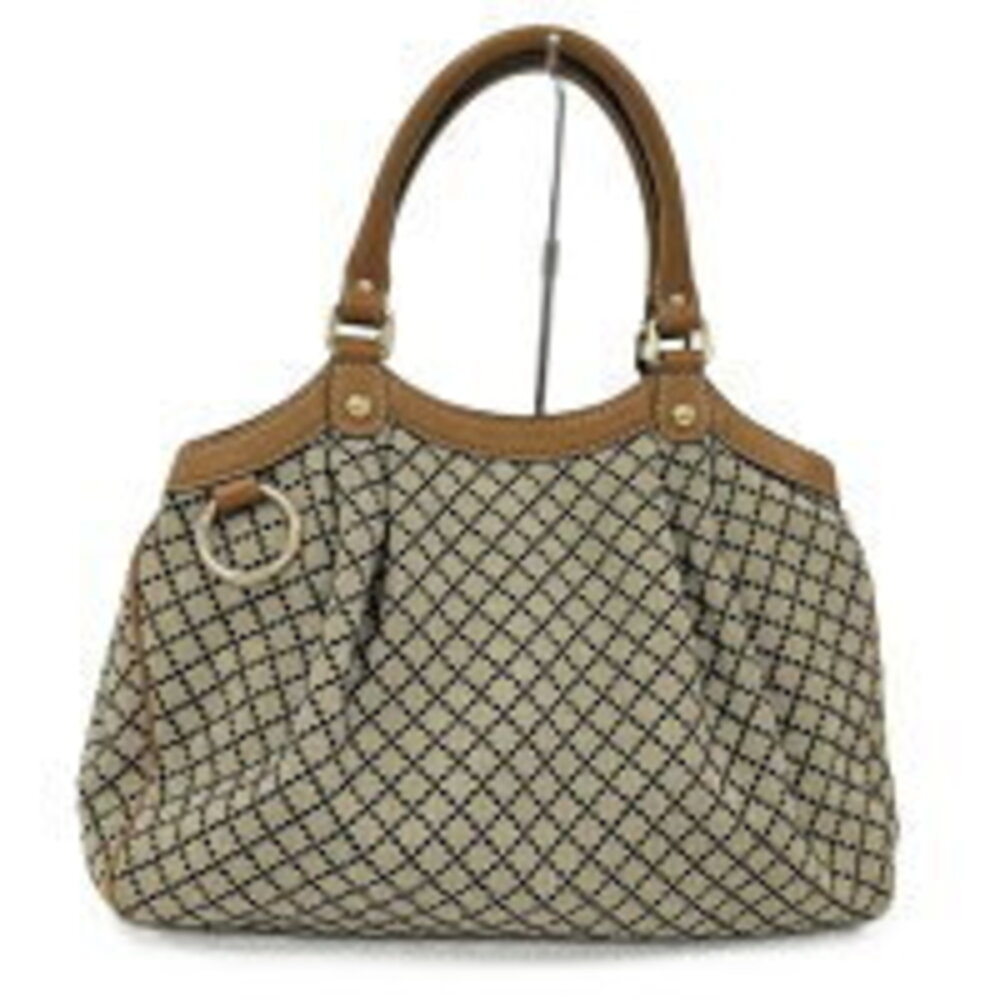 GUCCI Sukey handbag Diamante canvas beige